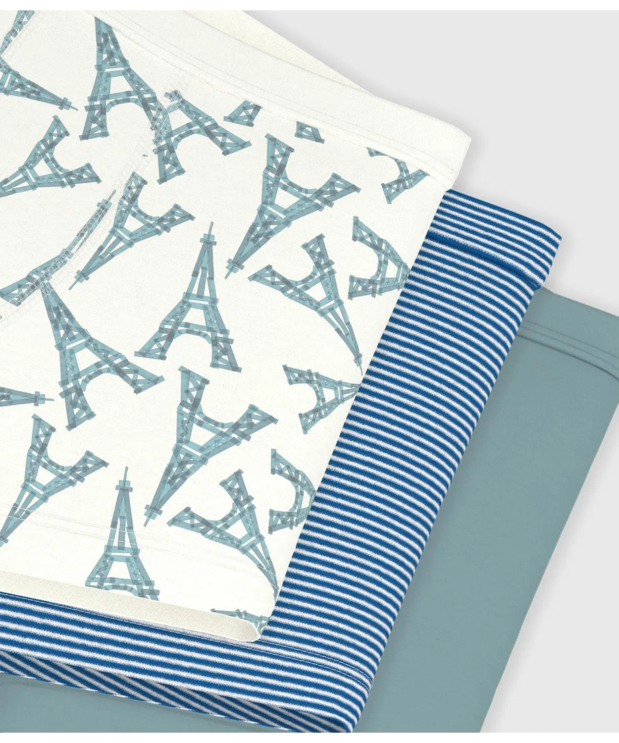 Детские трусы-боксеры с принтом, комплект из 3 штук, модель Eiffel Tower PETIT BATEAU, Разноцветный — фото 3