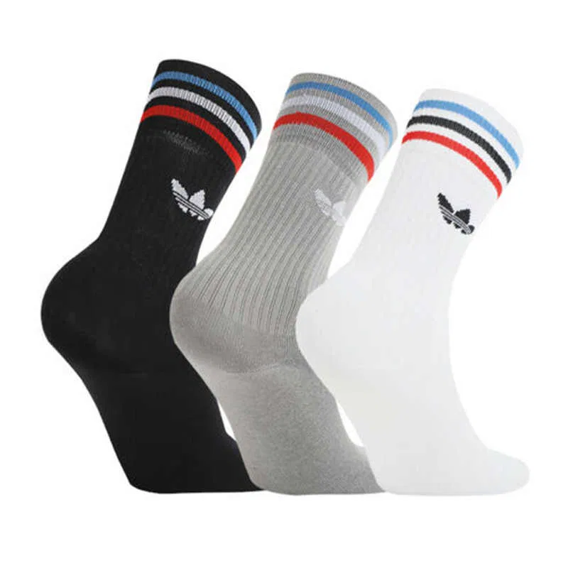 Носки Adidas Originals, 3 пары, Белый/Серый/Черный — фото 2