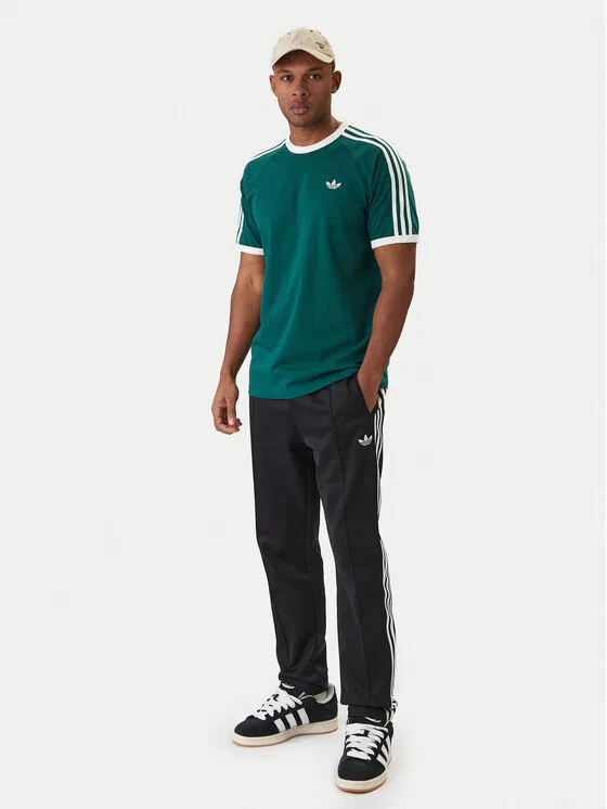 Футболка regular fit 3-Stripes Adidas, зеленый — фото 2