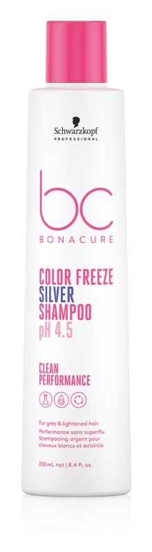 

Серебряный шампунь для светлых и балаяжных волос Schwarzkopf Professional BC Bonacure Color Freeze Silver