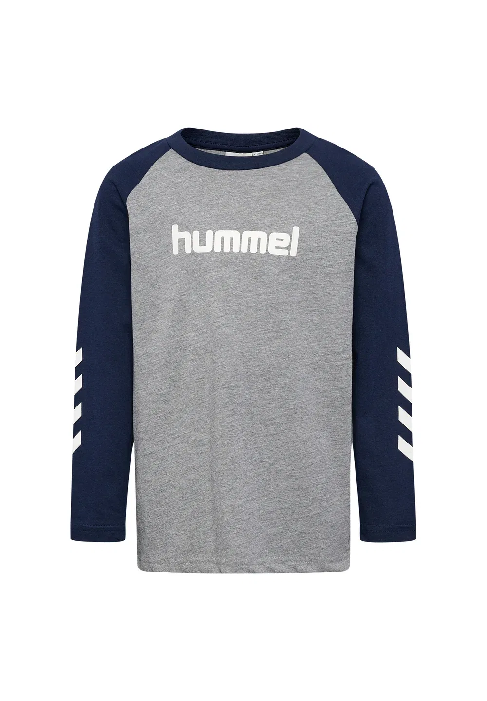 Унисекс - футболка с длинными рукавами Hummel, Grey Melange Dress Blues