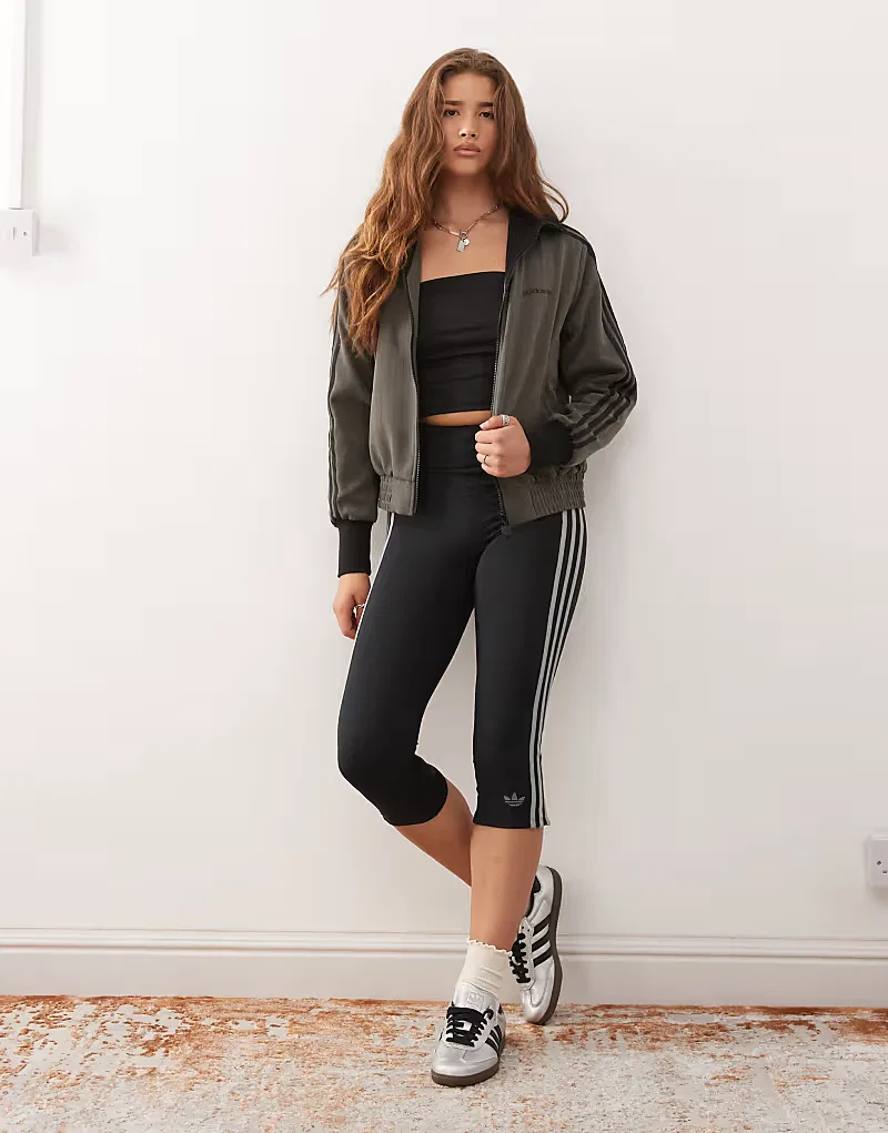 Спортивная куртка Adidas Originals коричневого и, черный — фото 4
