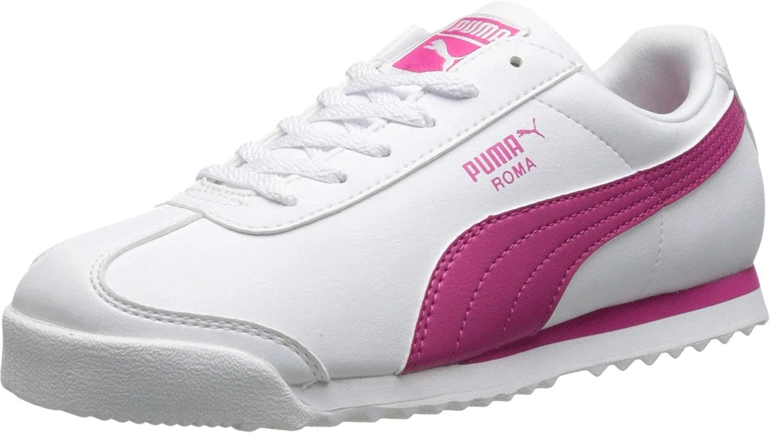 Детские кроссовки PUMA Roma Kids, White-Fuchsia Purple