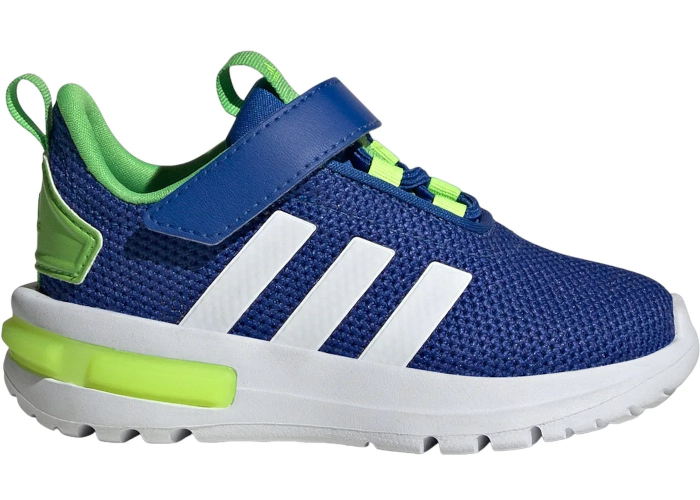 Детские кроссовки для мальчиков с амортизацией Adidas Racer TR23, Royal Blue Cloud White Lucid Lime
