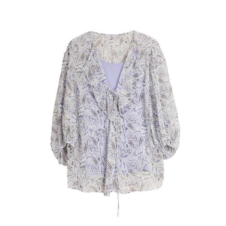 

ELLE Футболка женская Purple V-образный вырез