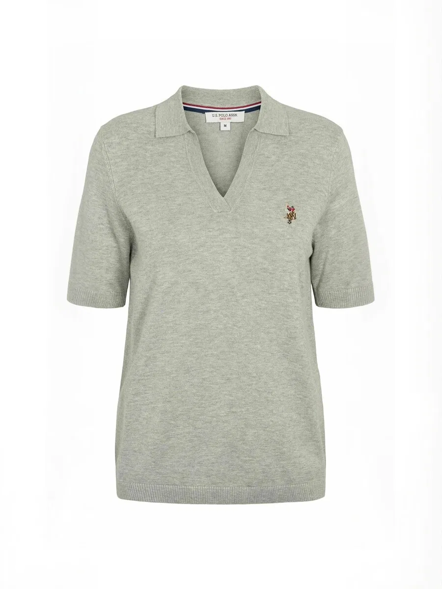 Топ 'UWLilwan' серого цвета с пятнистым рисунком U.S. POLO ASSN.