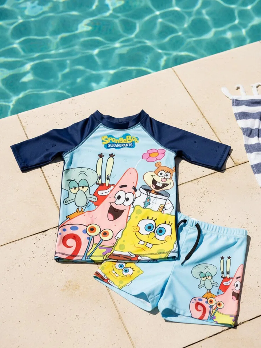 Спортивный купальник SpongeBob 'Spongebob Schwammkopf UV-Schutz 50' синего цвета — фото 2