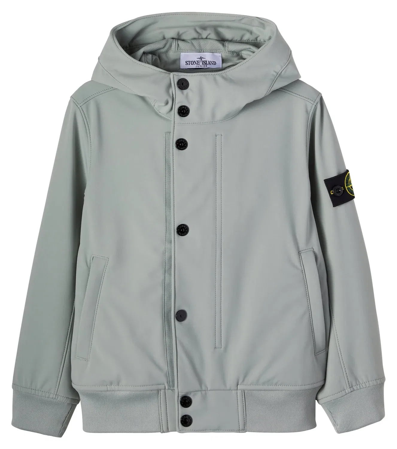 Легкая куртка с капюшоном Compass Stone Island Junior, зеленый