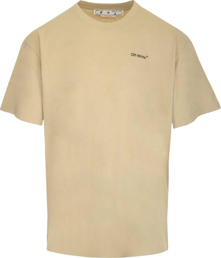 

Футболка Off-White Caravaggio Arrow Over Tee 'Dark Sand/Black', загар