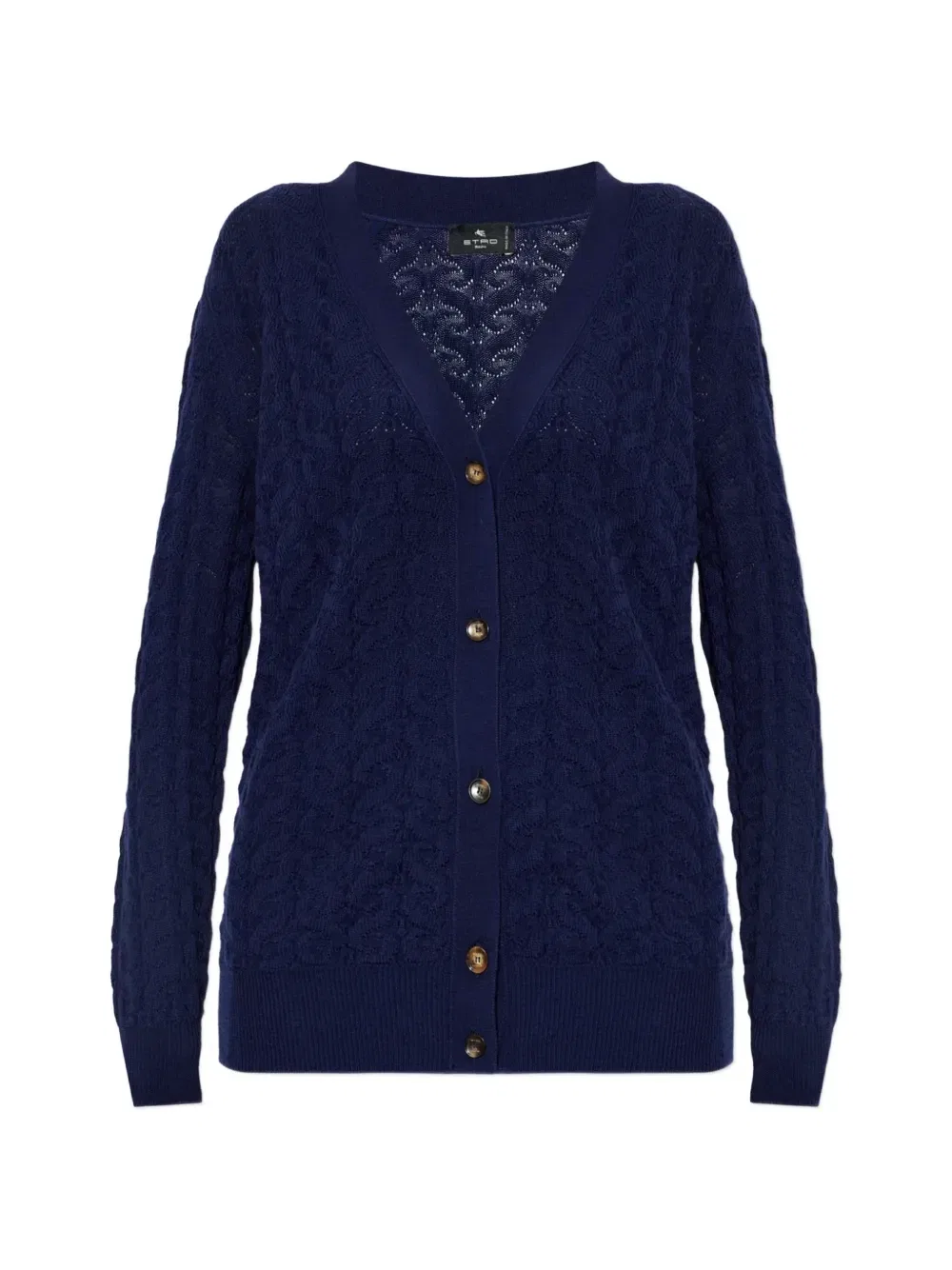 Шерстяной кардиган Etro, синий