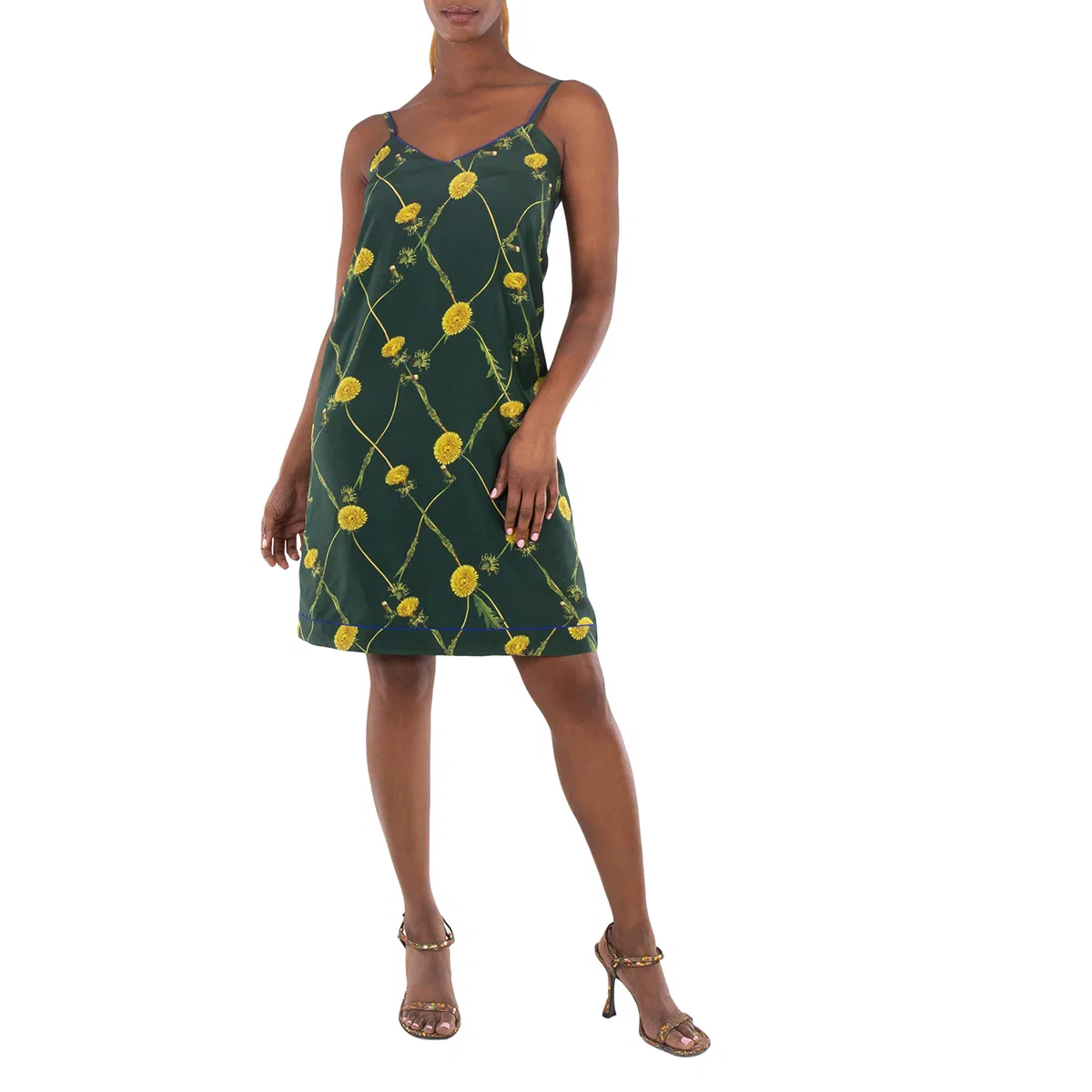 Платье летнее с принтом Dandelion Print Silk Dress Burberry, Ivy
