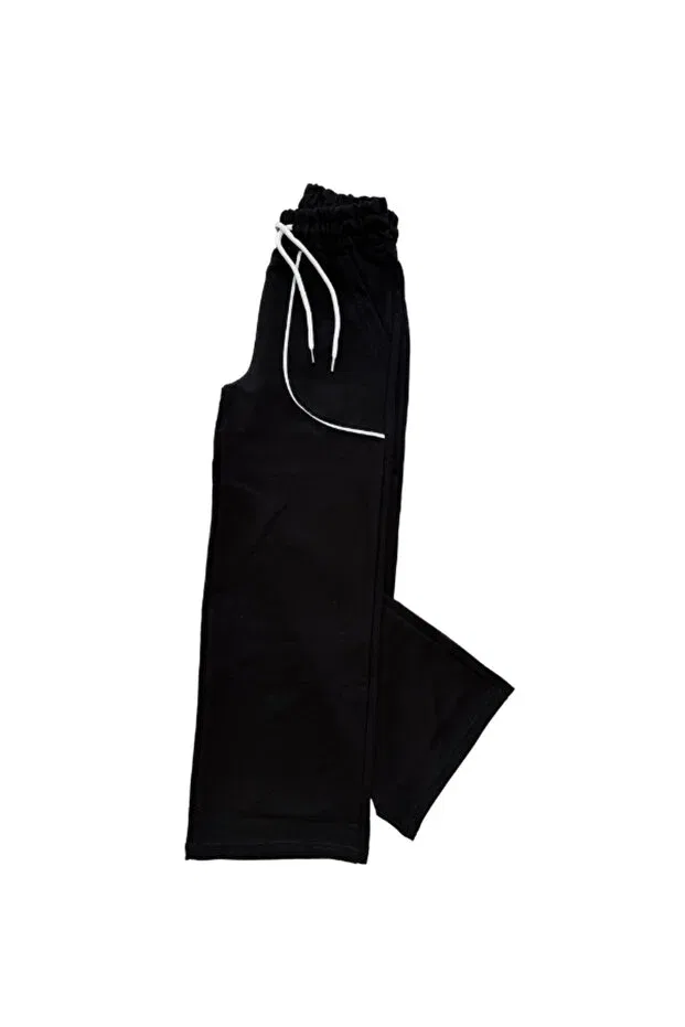 Детские спортивные штаны для девочек с принтом, широкие, Rhythm Clothing, Black — фото 2