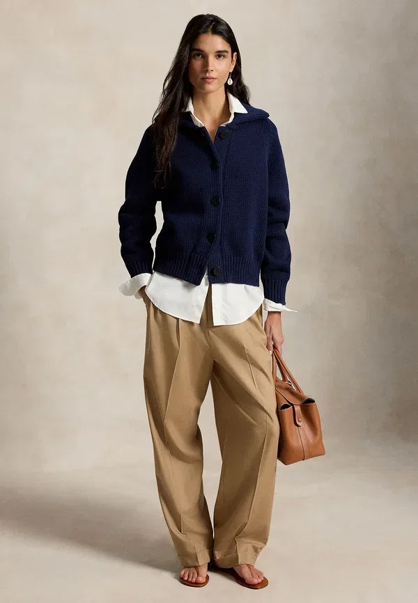 Кардиган из хлопка с нейлоном Polo Ralph Lauren, Cruise темно-синий — фото 2
