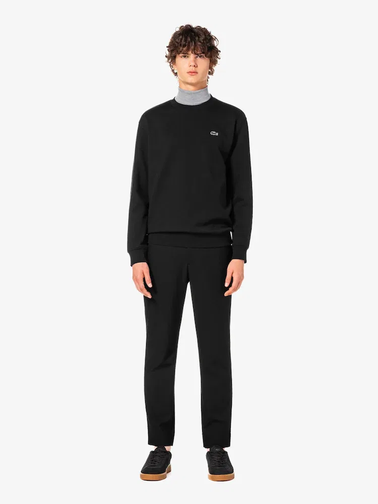 Брюки Lacoste классические, прямой крой, черный