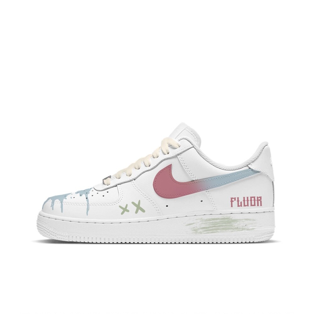 

Кроссовки Nike Air Force 1 Skateboard Shoes Women's Low-Top White Blue, Синий, Кроссовки Nike Air Force 1 Skateboard Shoes Women's Low-Top White Blue