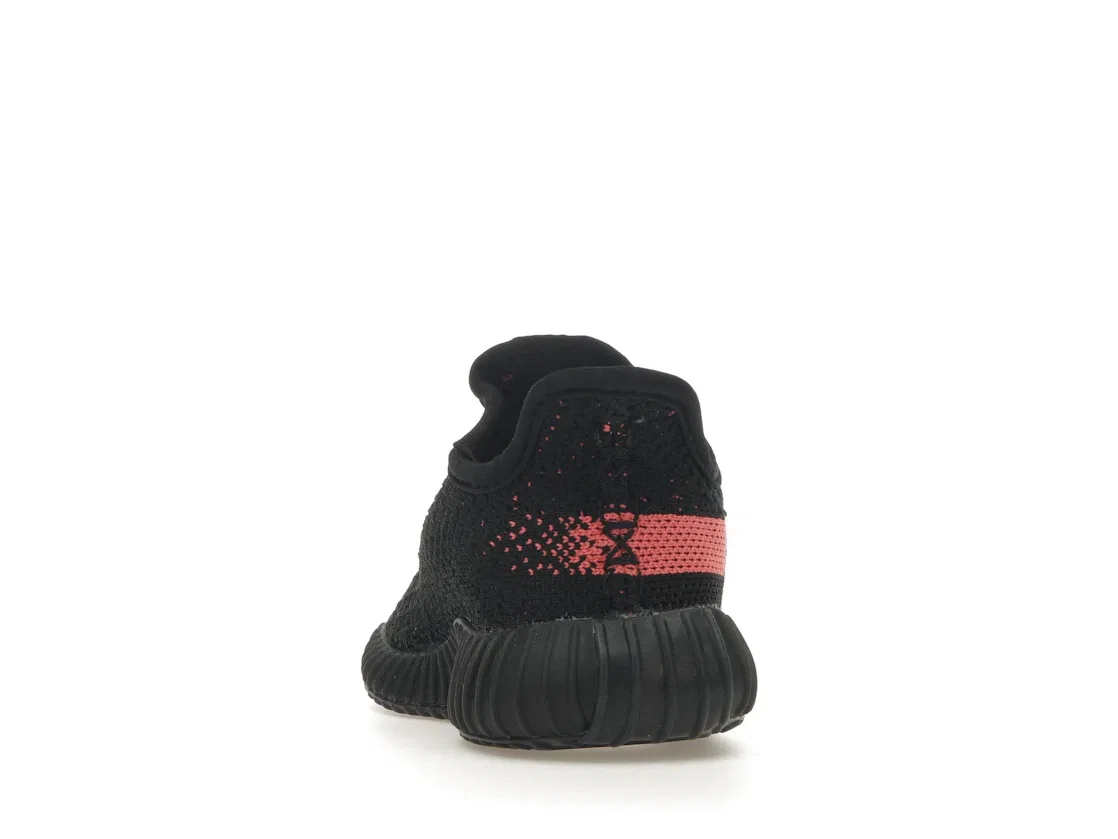 Детские кроссовки для мальчиков и девочек с принтом Adidas Yeezy Boost 350 V2, Core Black/Red/Core Black — фото 4