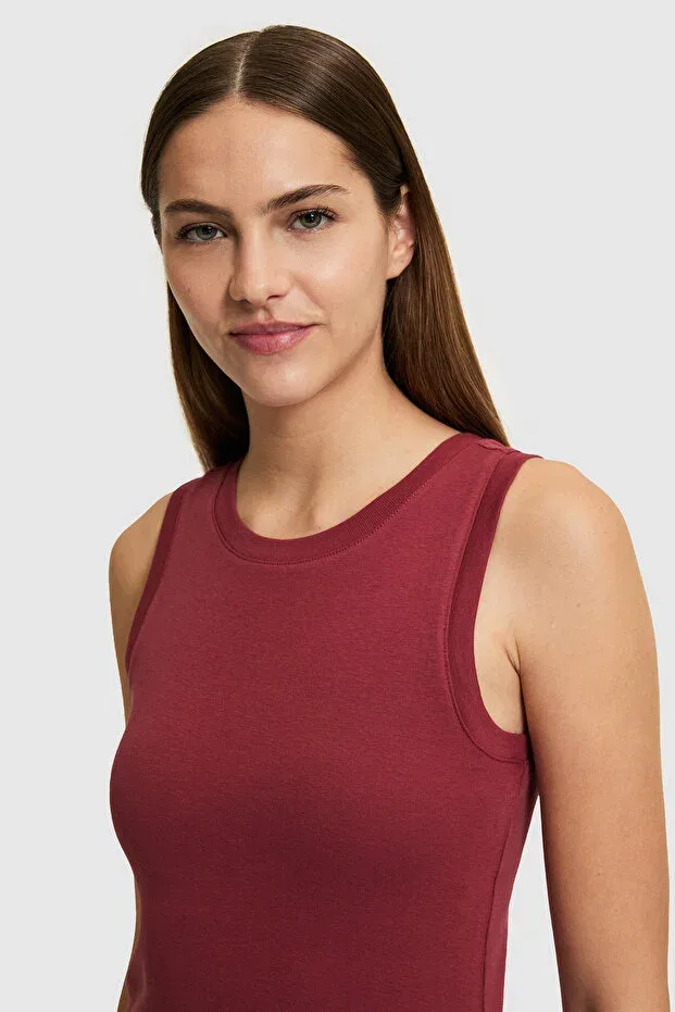 Женская футболка хлопковая без рукавов U.S. Polo Assn., Cherry — фото 2