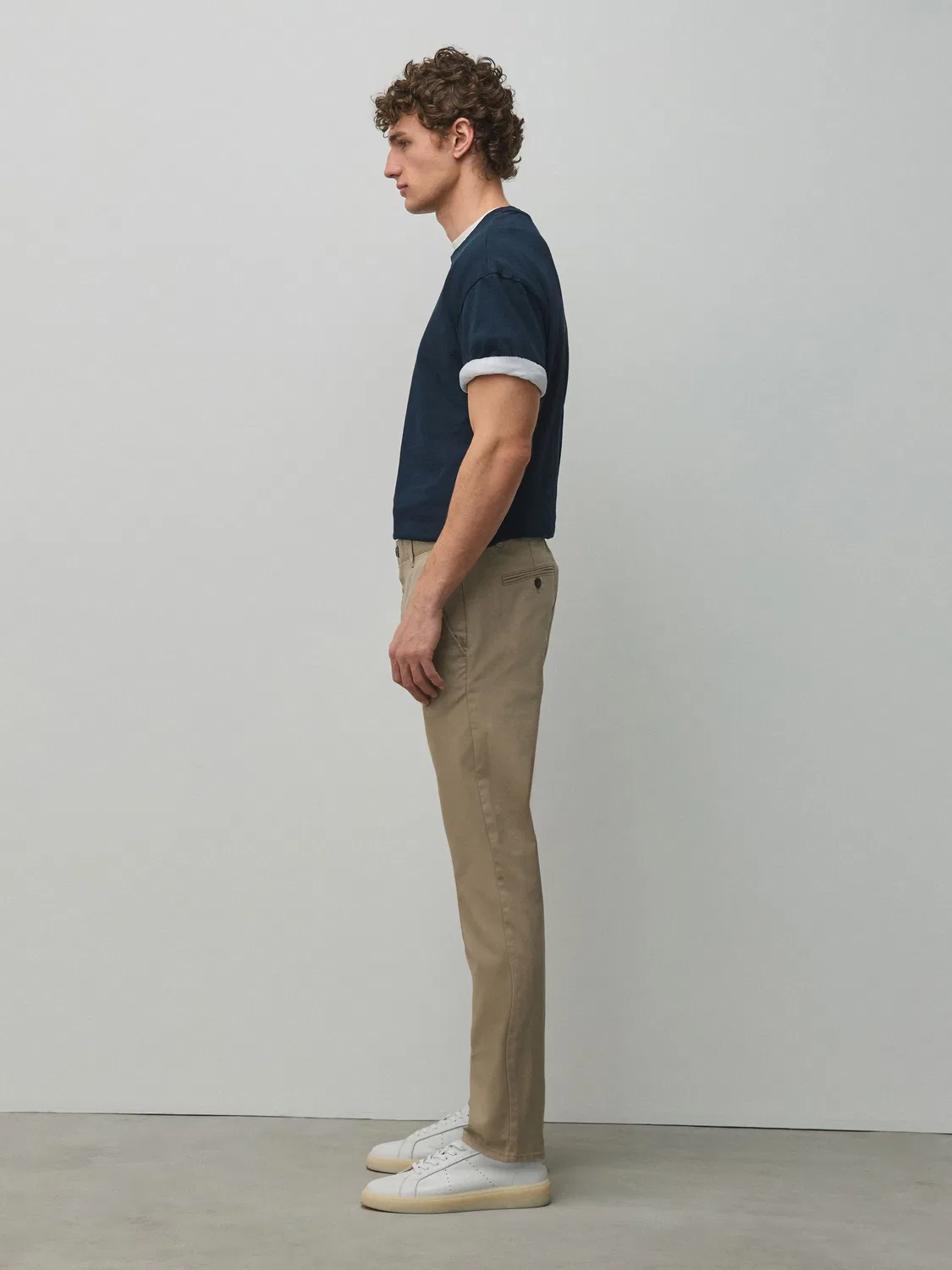 Next Брюки-чиносы Stone Skinny Fit из хлопка и стрейча — фото 3