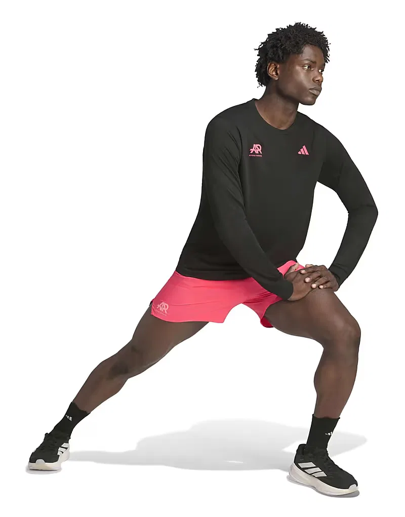 Лонгслив adi365 AR с принтом Adidas Running, черный/розовый — фото 4