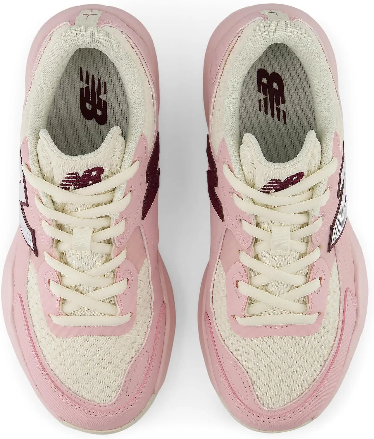 Детские кроссовки для девочек 696v7 New Balance, Nb White/Podium Red — фото 4
