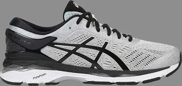 

Кроссовки gel kayano 24 'silver black' Asics, серебряный, Серый, Кроссовки gel kayano 24 'silver black' Asics, серебряный
