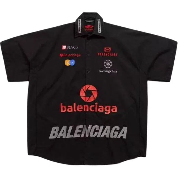 Рубашка Black Lapel Balenciaga, Black