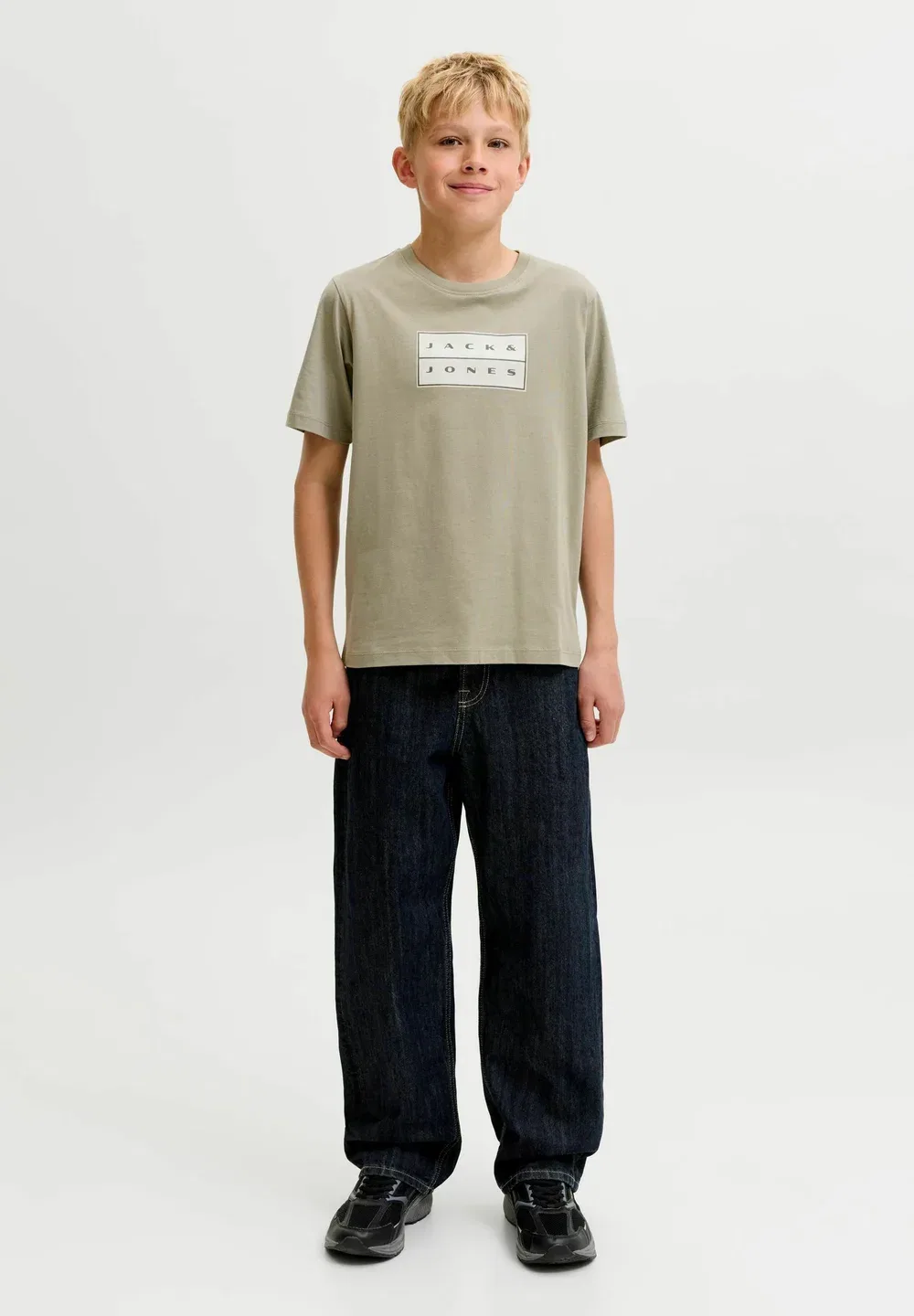 Футболка с принтом в горошек Jcofusion ss cn sn jnr - футболка с принтом Jack & Jones Junior, Vetiver