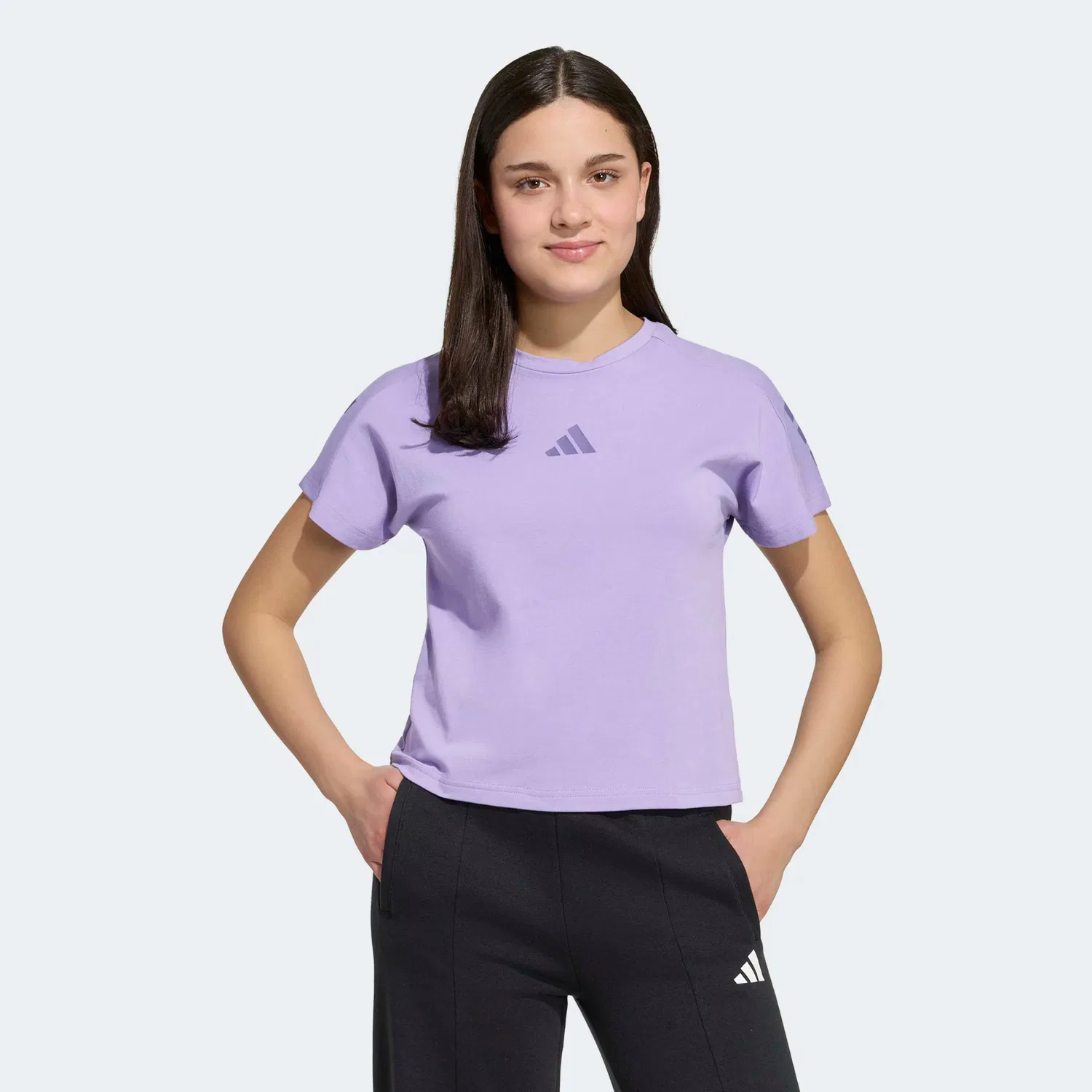 Спортивная футболка Adidas Sportswear Performance в фиолетовом и сиреневом цветах — фото 3