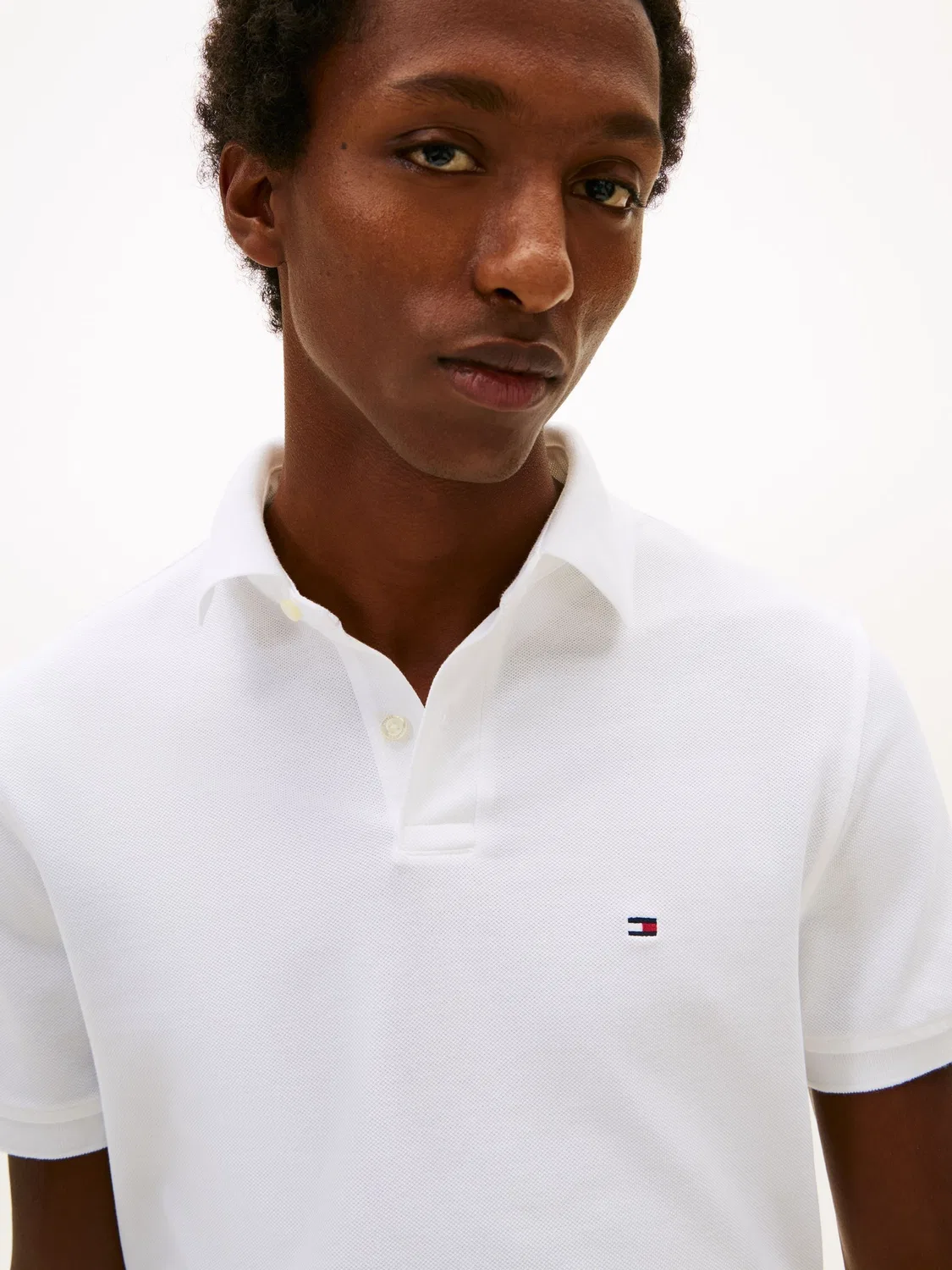 Белая рубашка-поло из пике 1985 года Tommy Hilfiger стандартного кроя — фото 4