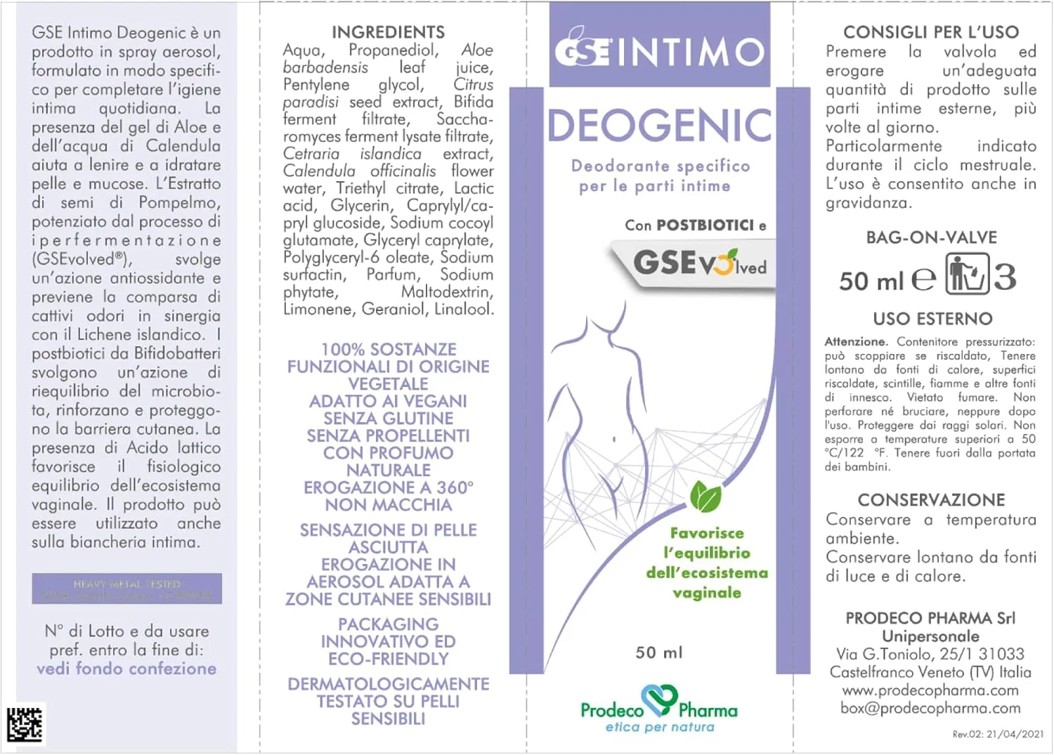 Дезодорант Gse Intimo Deogenic PRODECO PHARMA, 50 мл — фото 2
