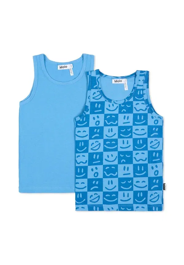 Комплект из 2 футболок без рукавов Smiley Molo Light blue, светло-голубой