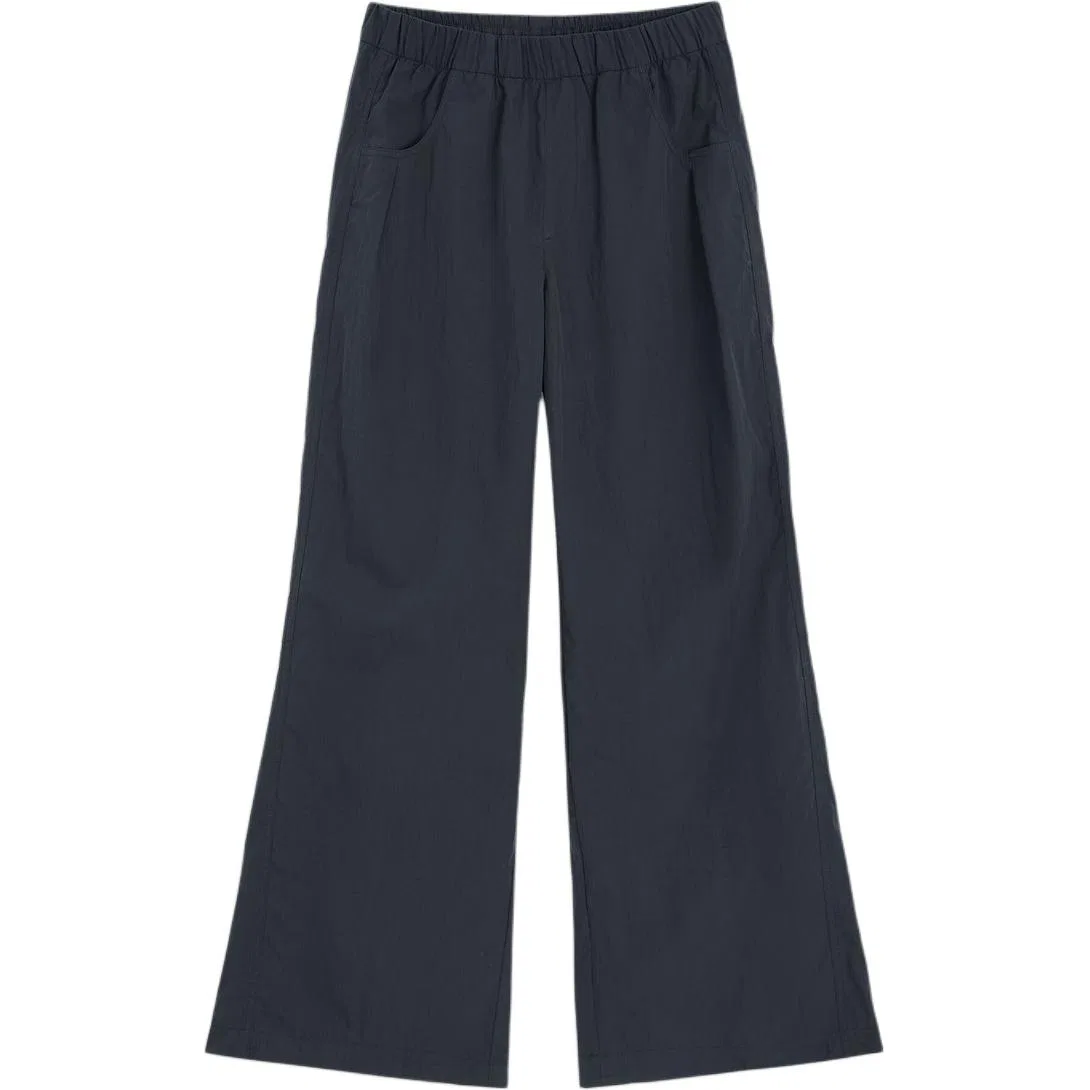 Женские брюки свободного кроя с широкой штаниной GAP, Light Gray White — фото 3