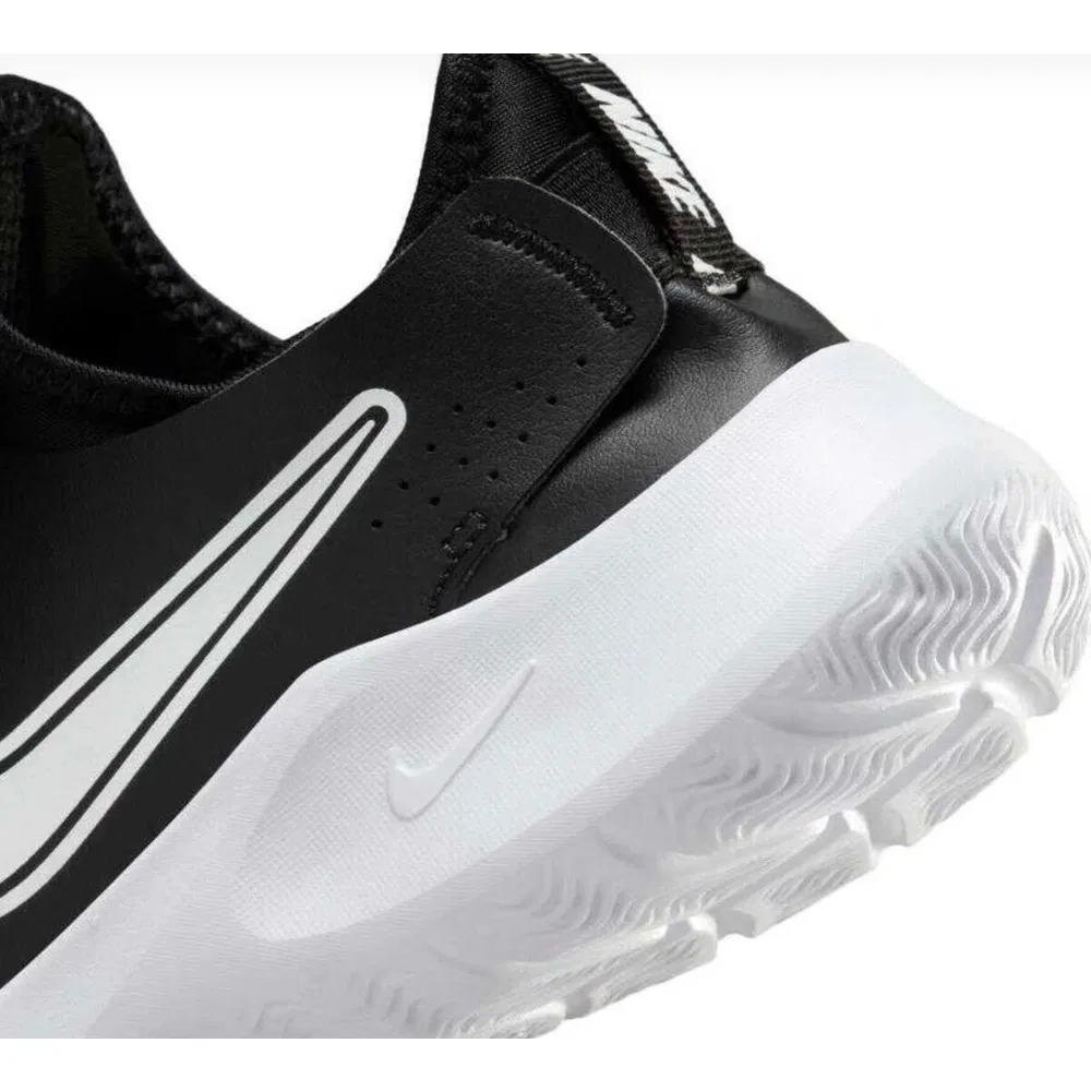 Детские кроссовки для бега и ходьбы без шнуровки Nike Flex Runner 3, Black — фото 3