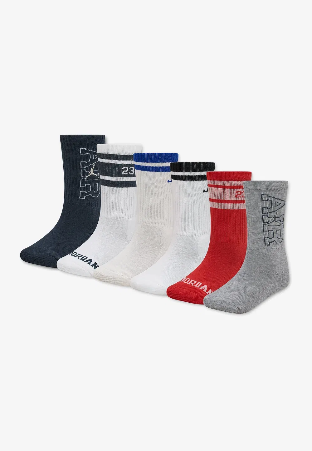 Носки Play your way crew унисекс, 6 пар - Jordan, Blue/Multi-Coloured