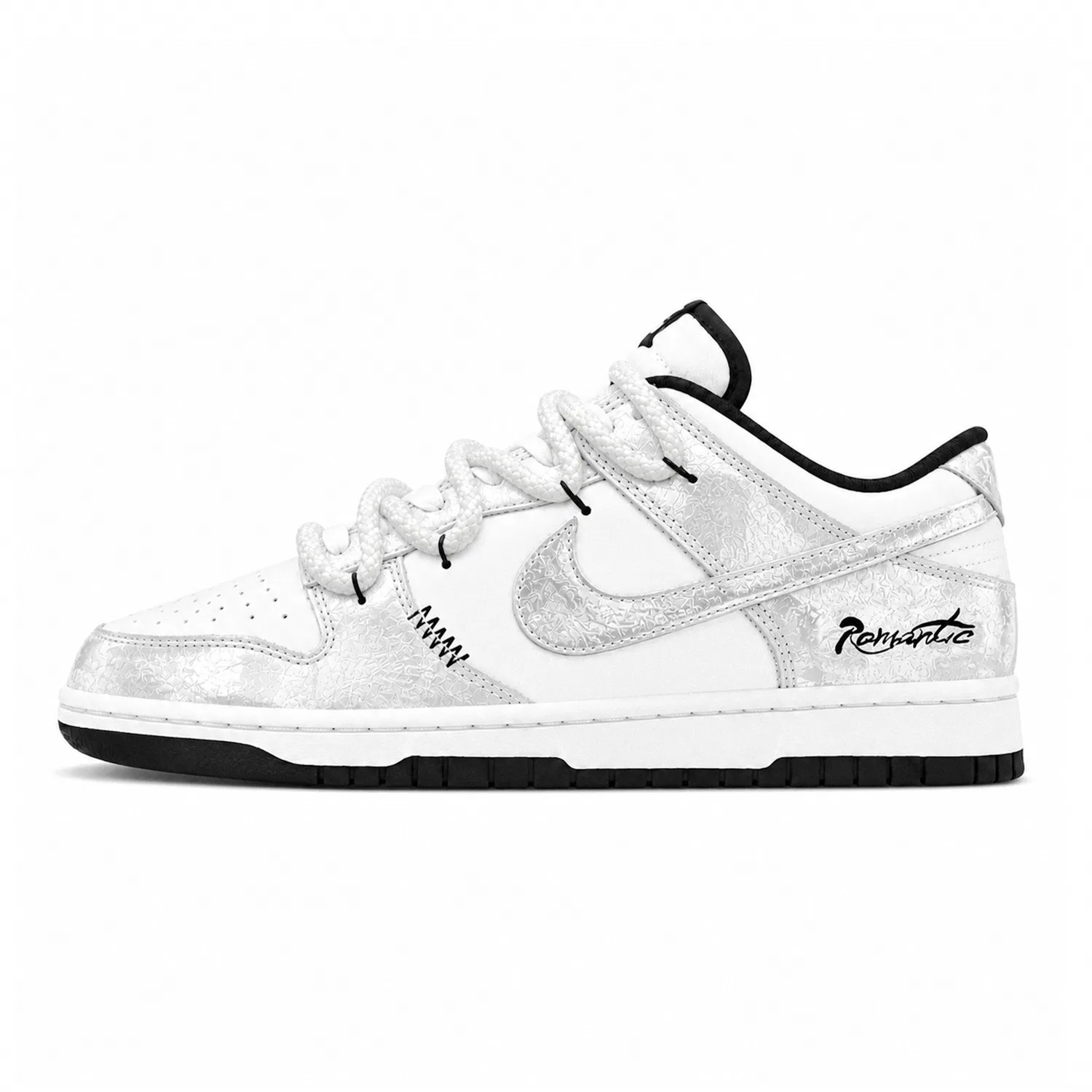 Детские скейтборд-кроссовки Nike Dunk Low Black/White — фото 3
