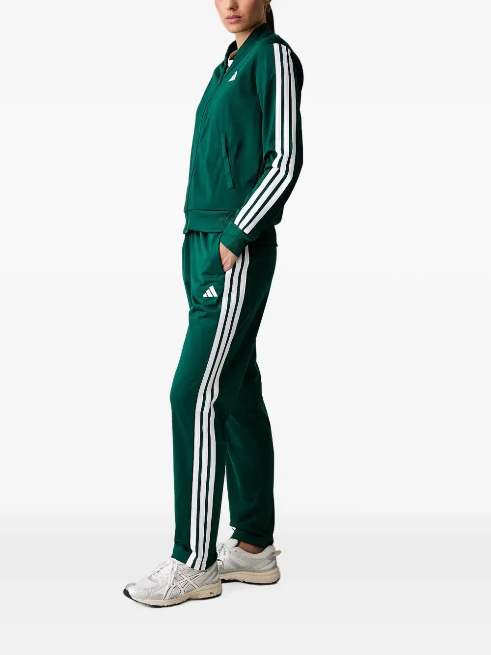 Спортивный костюм Dayready с боковыми полосками Adidas, зеленый — фото 3