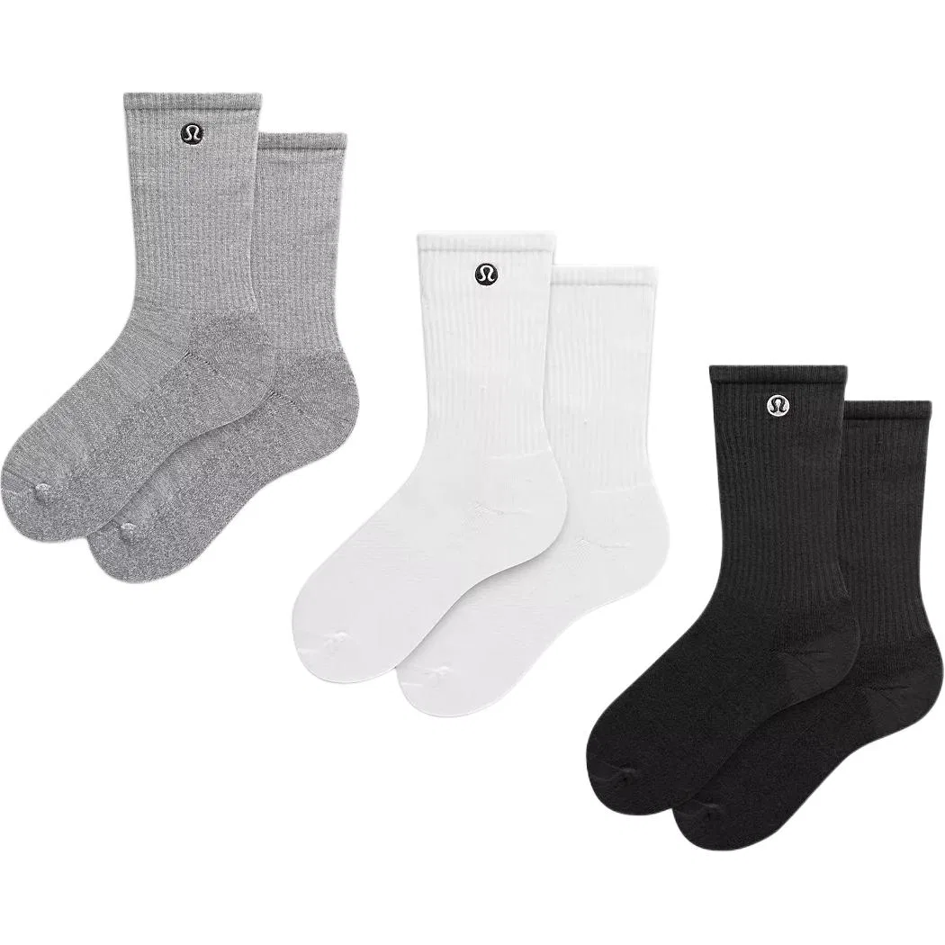 Детские носки-слипоны с принтом 3 пары Daily Essential Crew Socks Lululemon