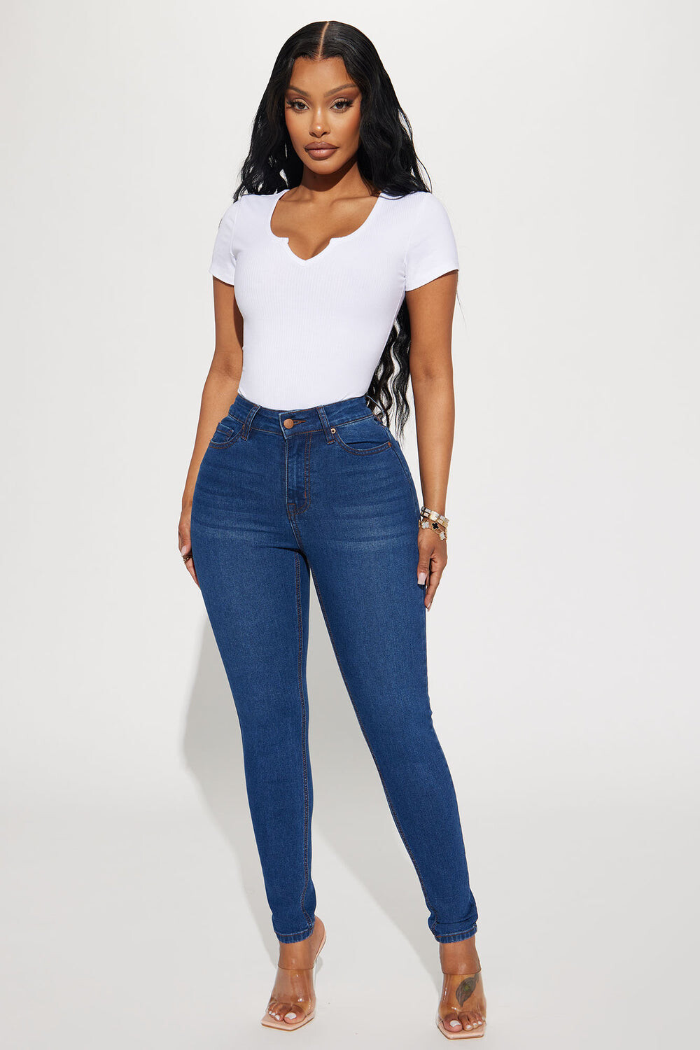 

Джинсы скинни Fashion Nova YJDM15, синий