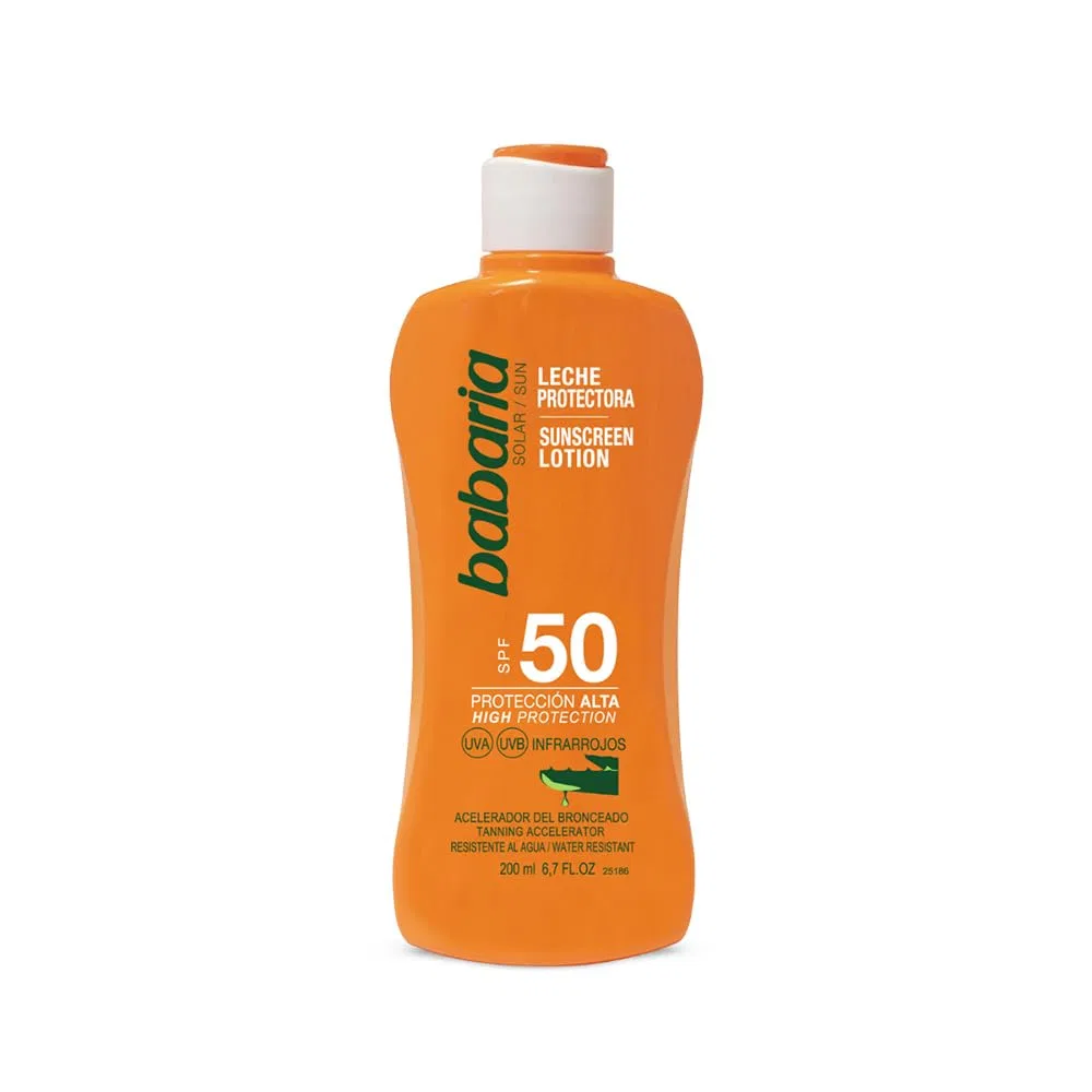 Солнцезащитный лосьон для тела Babaria SPF 50, 200 мл, White