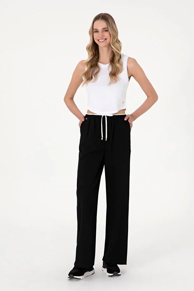 Женские свободные широкие брюки U.S. Polo Assn., Black