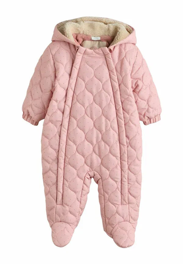 Комбинезон с капюшоном Next Pink Nylon Spot Double Zip, розовый