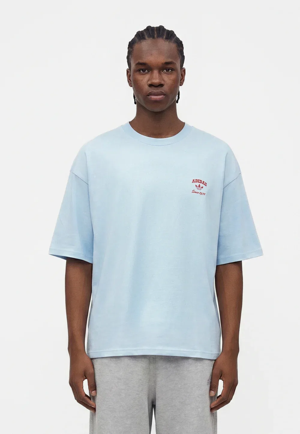 Футболка унисекс с принтом Adidas Originals, Ice Blue — фото 3