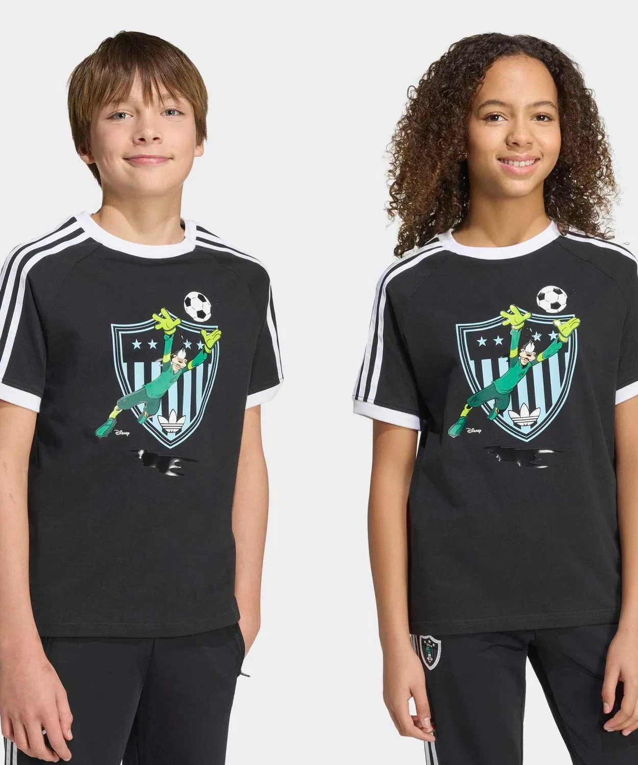 Детская футболка свободного кроя с принтом Disney Adidas Originals, Black