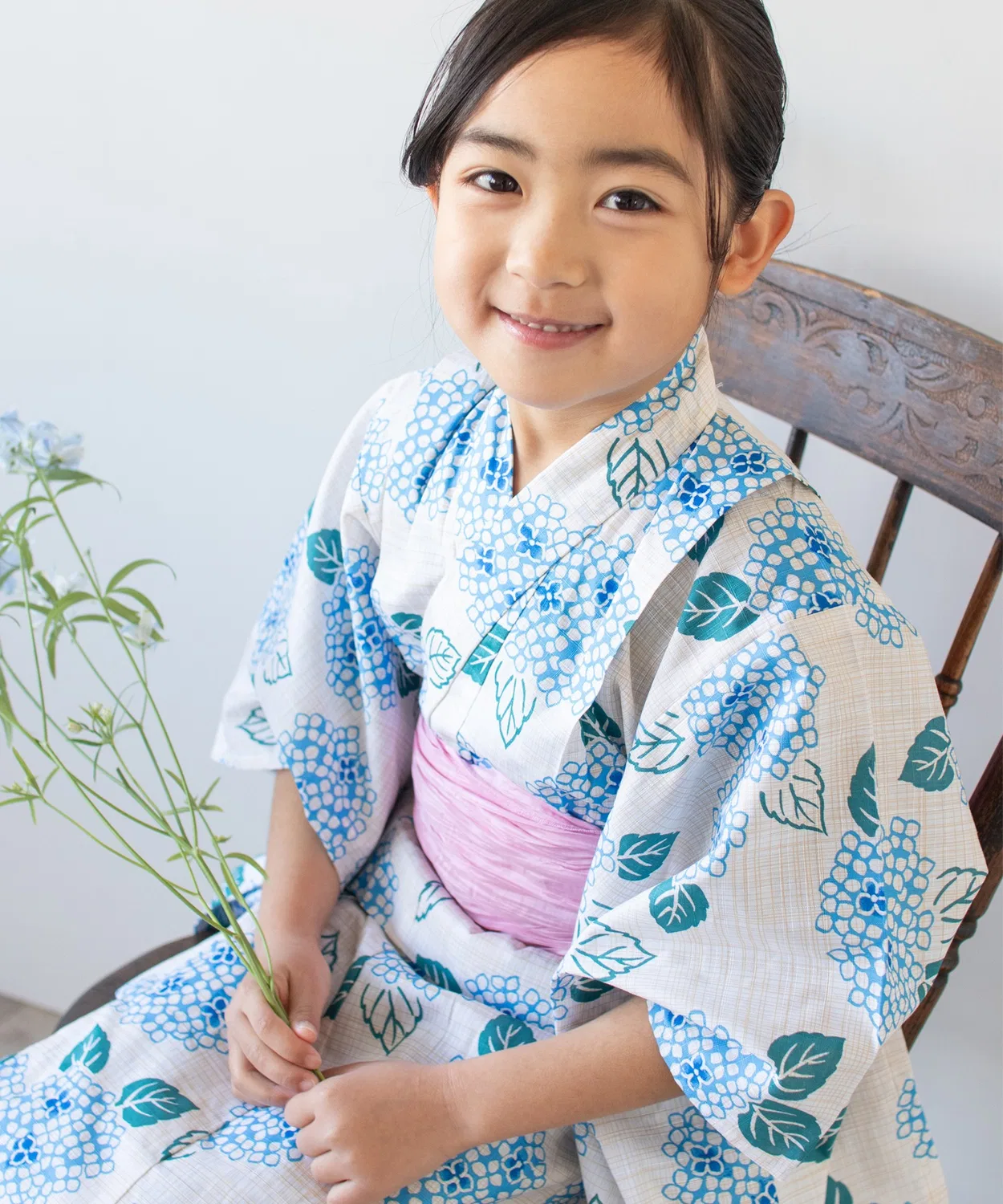 Детское кимоно Yukata-kan Grace, Синий