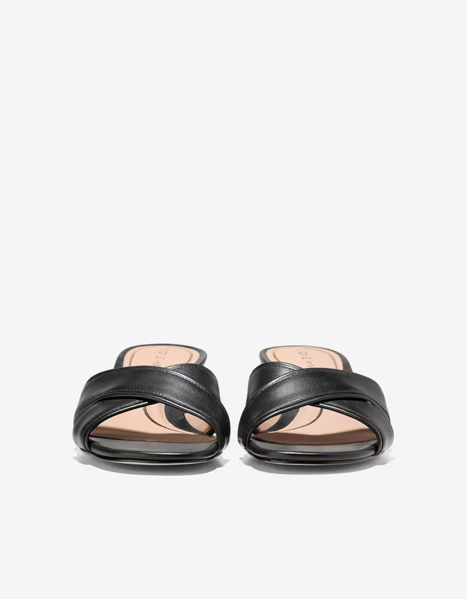 Женские босоножки с перекрещенными каблуками из кожи Cole Haan, черный — фото 2