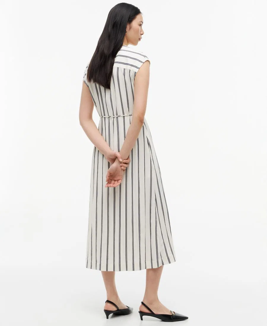Платье-миди с nautical полоской и пуговицами спереди Tommy Hilfiger, Dune Calico Navy Stripe — фото 4
