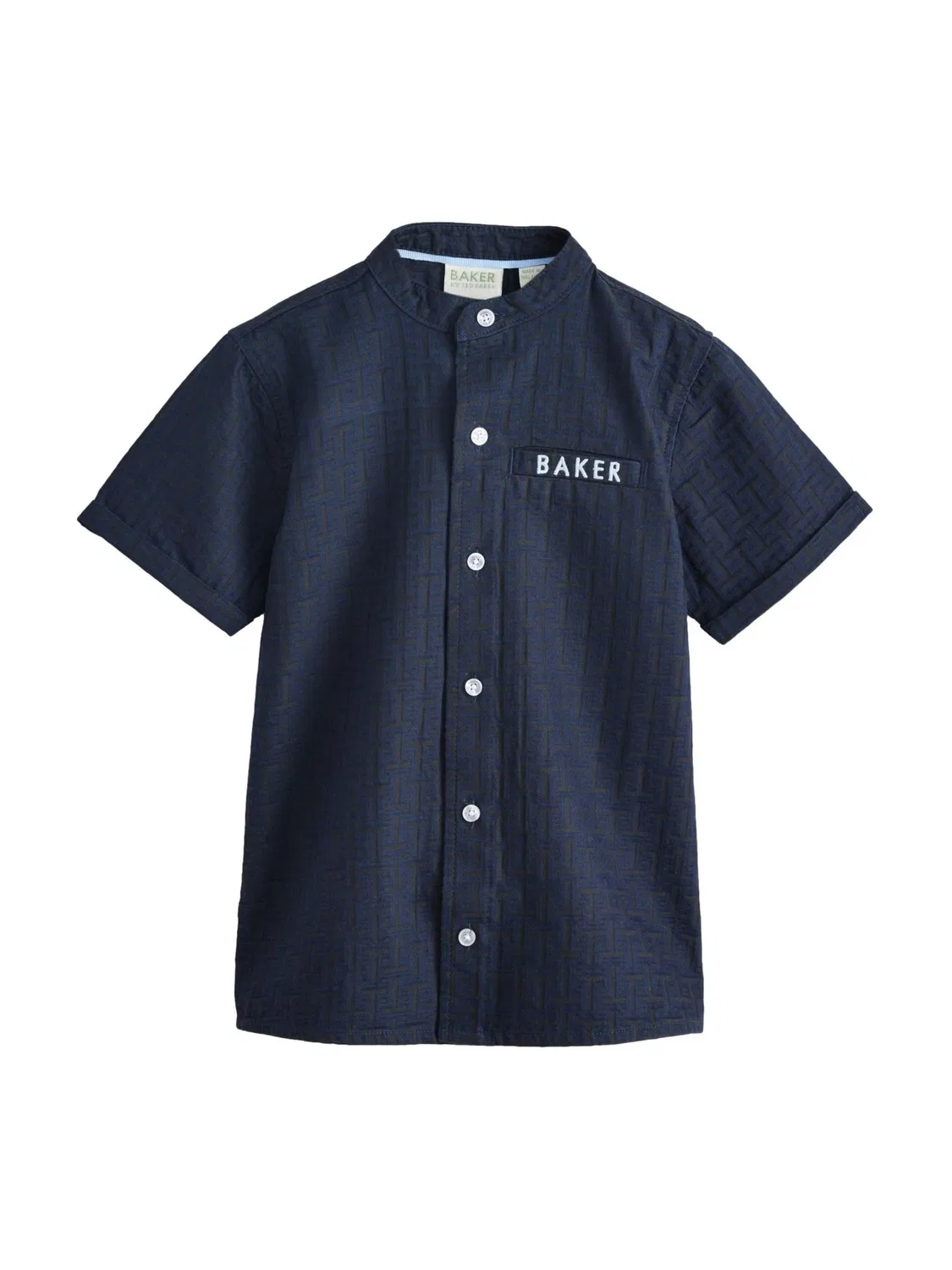 Рубашка Baker by Ted Baker прямого кроя на пуговицах, темно-синяя