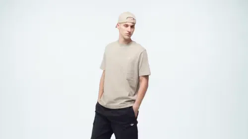 Мужская футболка с круглым вырезом Trefoil Essentials Adidas Originals, Khaki Three — фото 2