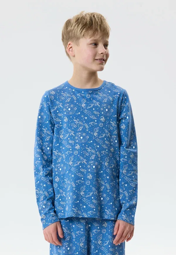 Пижамный комплект с принтом Pyjama set long sleeved Two Soon, Federal Blue, синий — фото 2