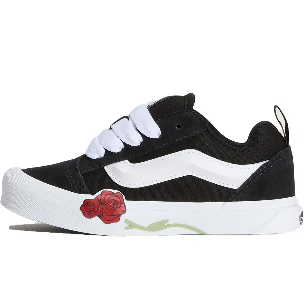 Детские кроссовки с объемным кантом Vans Knu Skool Rose, Black — фото 4